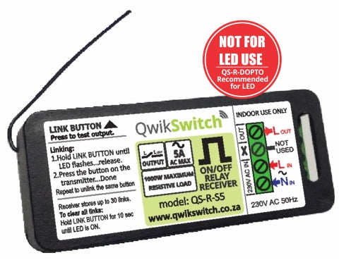 QwikSwitch- 5A ON/OFF Relay (QS-R-S5)