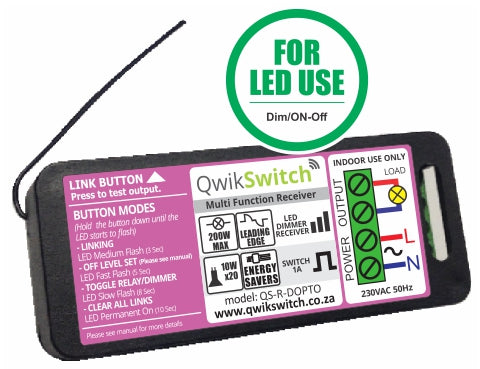 QwikSwitch Multi Function - ON/OFF or Dim (QS-R-DOPTO)